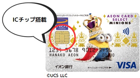 イオンカードセレクト（ミニオンズ）はICチップ搭載クレジットカード
