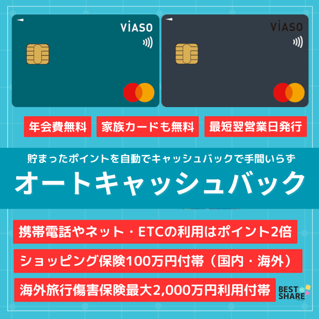 三菱UFJカード VIASOカードの審査や還元率を解説【2024年最新版
